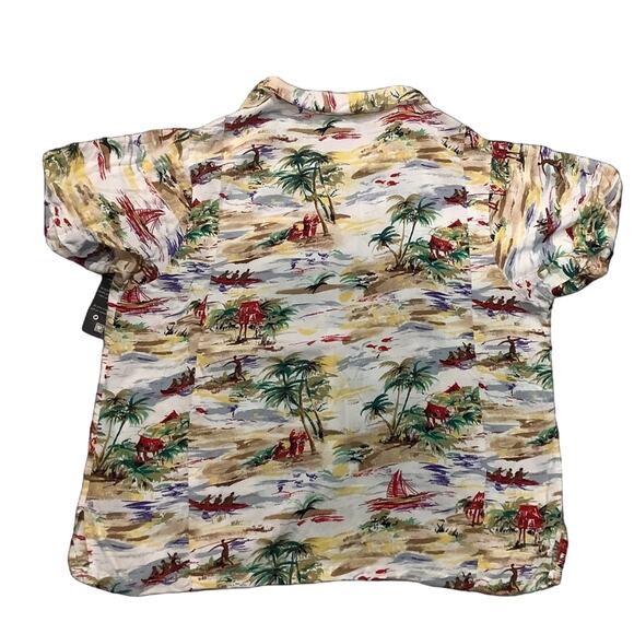 Vintage At Last Hawaiian print button down Shirt - Picture 2 of 3